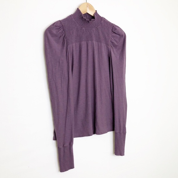 Nation, LTD, purple, smart, puff sleeve top - Picture 7 of 8